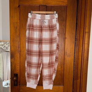 Arizona Jean Company Plaid Pajama Pants - Rust and White